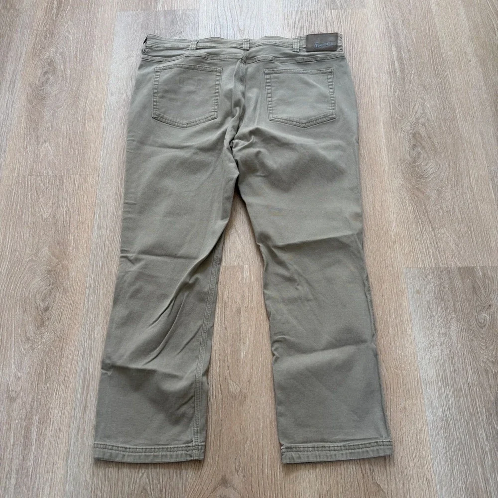 Duluth Flex Fire Hose Slim Fit Pants Mens 40x30 Khaki Tan Workwear Utility